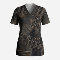 Greek Mythology Erebus Scrub Top God Of Darkness Classical Art Greek Key Pattern
