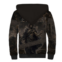 Greek Mythology Erebus Sherpa Hoodie God Of Darkness Classical Art Greek Key Pattern