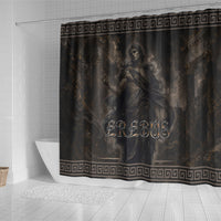 Greek Mythology Erebus Shower Curtain God Of Darkness Classical Art Greek Key Pattern
