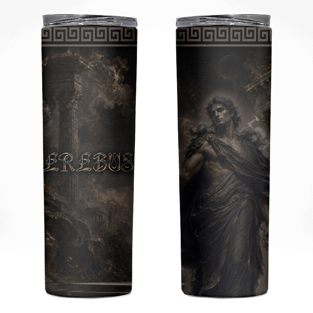Greek Mythology Erebus Skinny Tumbler God Of Darkness Classical Art Greek Key Pattern