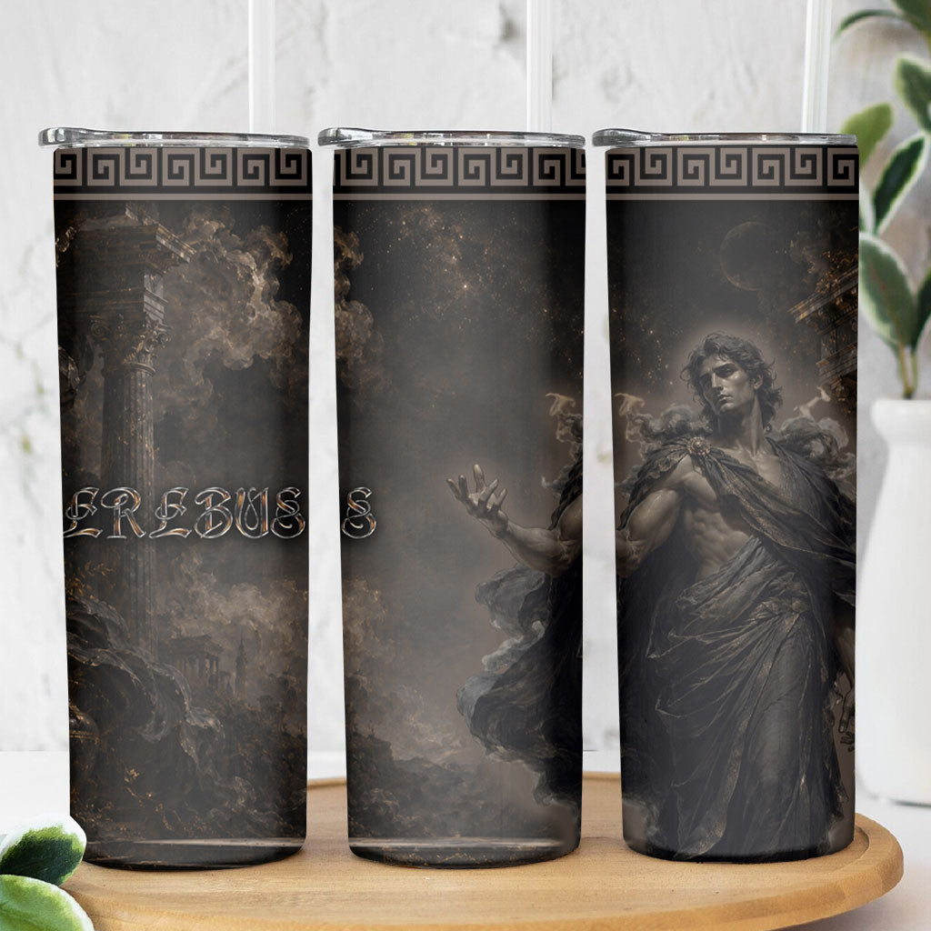 Greek Mythology Erebus Skinny Tumbler God Of Darkness Classical Art Greek Key Pattern