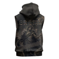 Greek Mythology Erebus Sleeveless Hoodie God Of Darkness Classical Art Greek Key Pattern