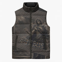 Greek Mythology Erebus Sleeveless Puffer Jacket God Of Darkness Classical Art Greek Key Pattern