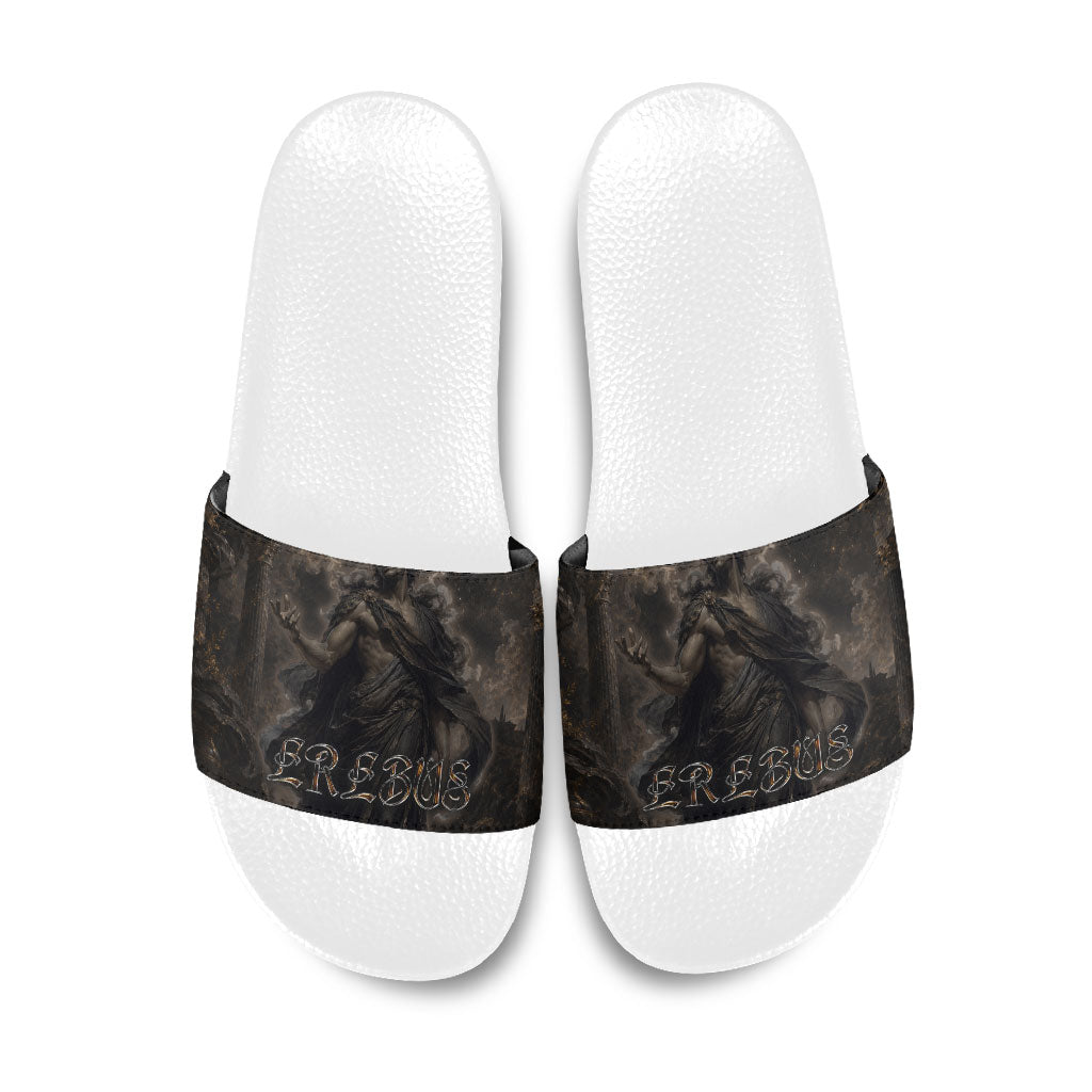 Greek Mythology Erebus Slide Sandals God Of Darkness Classical Art Greek Key Pattern