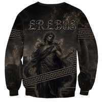 Greek Mythology Erebus Sweatshirt God Of Darkness Classical Art Greek Key Pattern