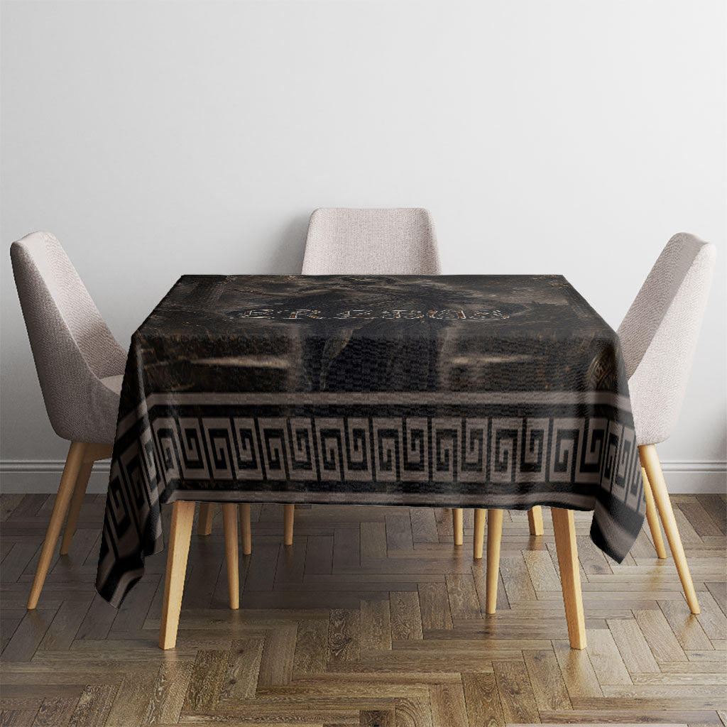 Greek Mythology Erebus Tablecloth God Of Darkness Classical Art Greek Key Pattern