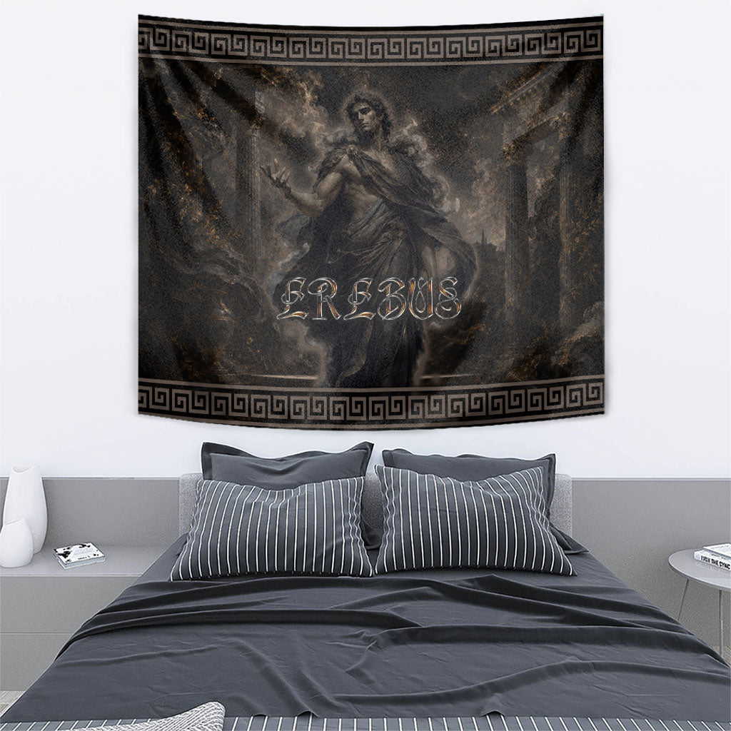 Greek Mythology Erebus Tapestry God Of Darkness Classical Art Greek Key Pattern