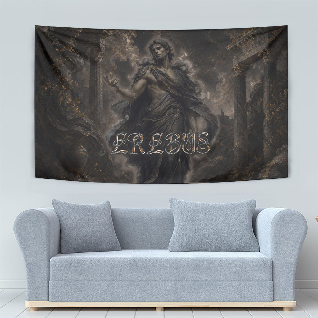 Greek Mythology Erebus Tapestry God Of Darkness Classical Art Greek Key Pattern