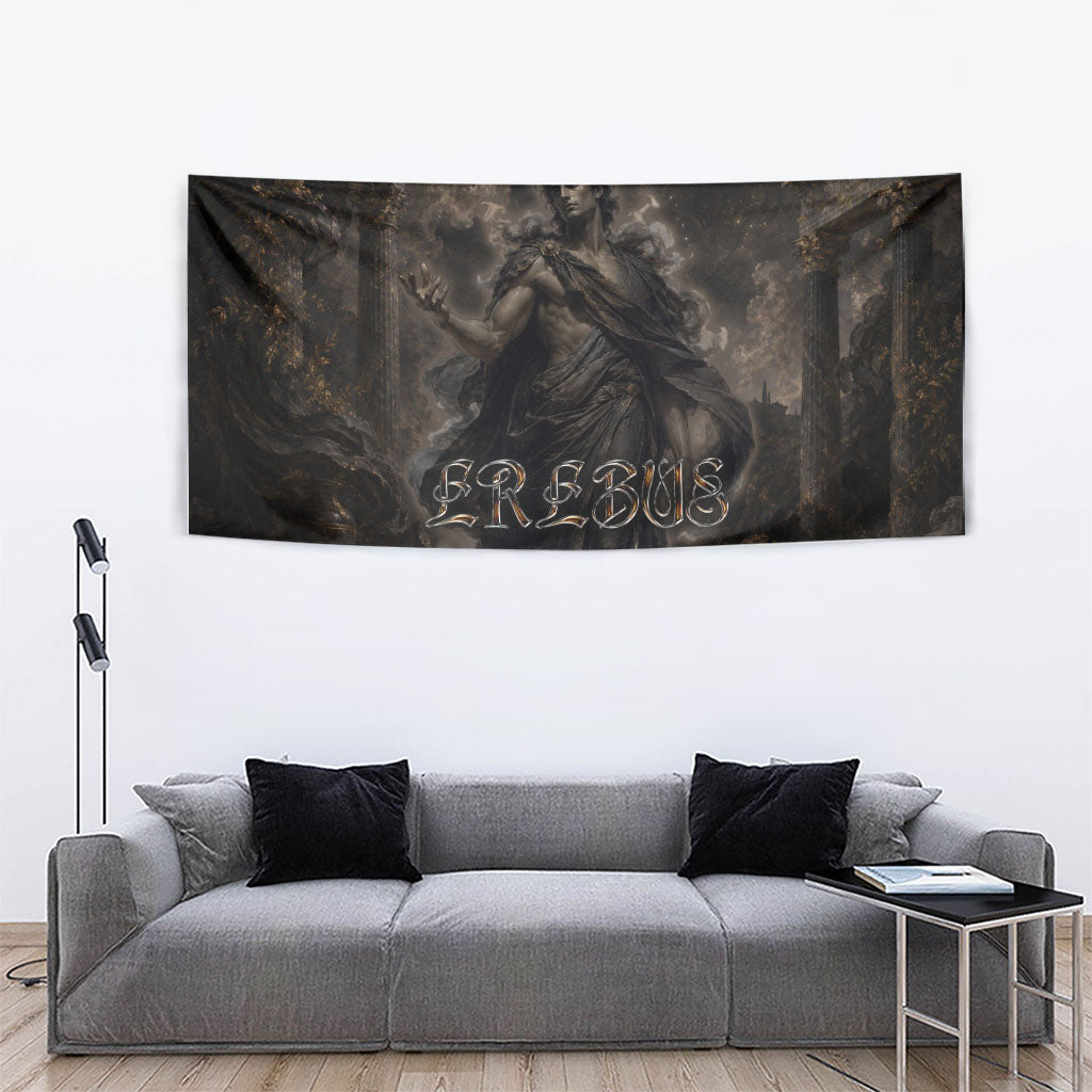 Greek Mythology Erebus Tapestry God Of Darkness Classical Art Greek Key Pattern