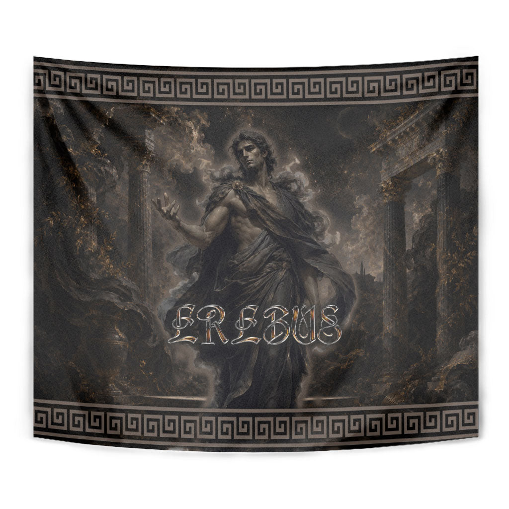 Greek Mythology Erebus Tapestry God Of Darkness Classical Art Greek Key Pattern