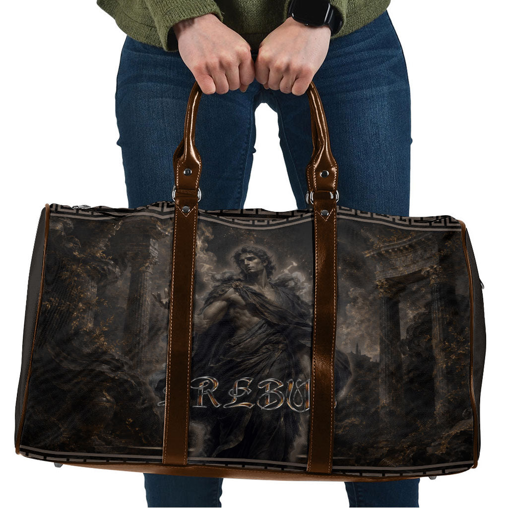 Greek Mythology Erebus Travel Bag God Of Darkness Classical Art Greek Key Pattern