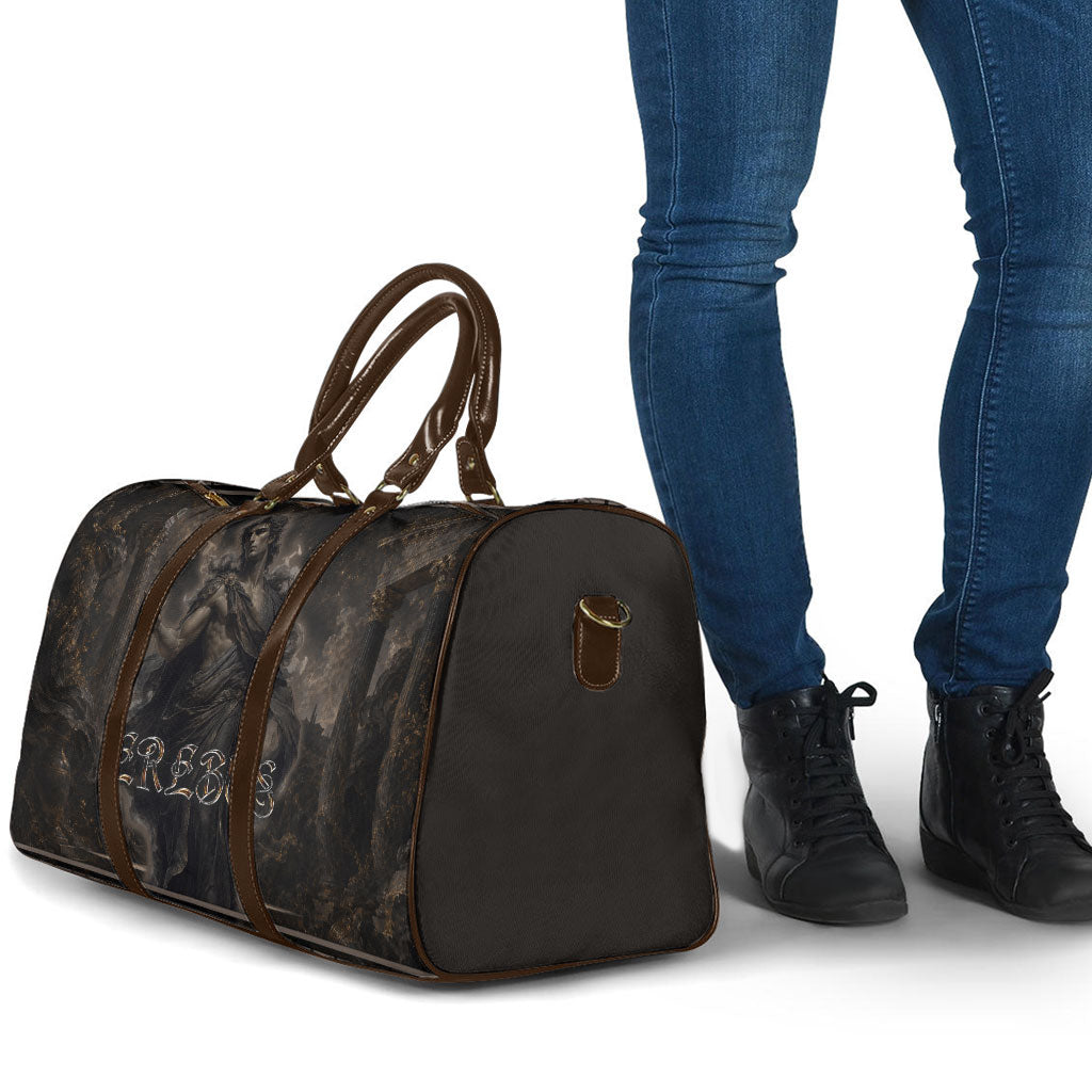 Greek Mythology Erebus Travel Bag God Of Darkness Classical Art Greek Key Pattern