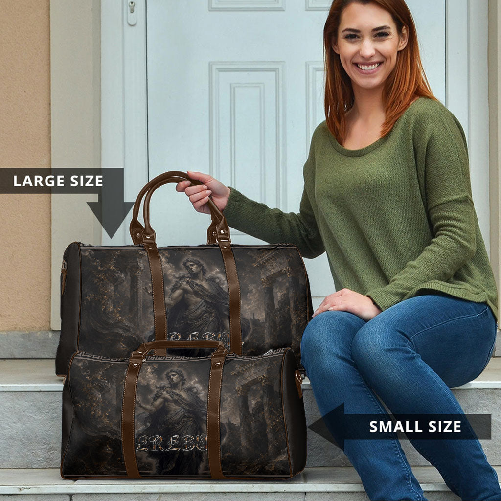 Greek Mythology Erebus Travel Bag God Of Darkness Classical Art Greek Key Pattern