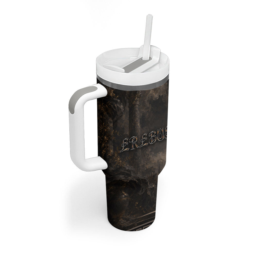 Greek Mythology Erebus Tumbler With Handle God Of Darkness Classical Art Greek Key Pattern