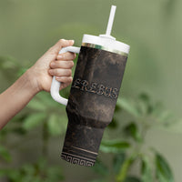 Greek Mythology Erebus Tumbler With Handle God Of Darkness Classical Art Greek Key Pattern