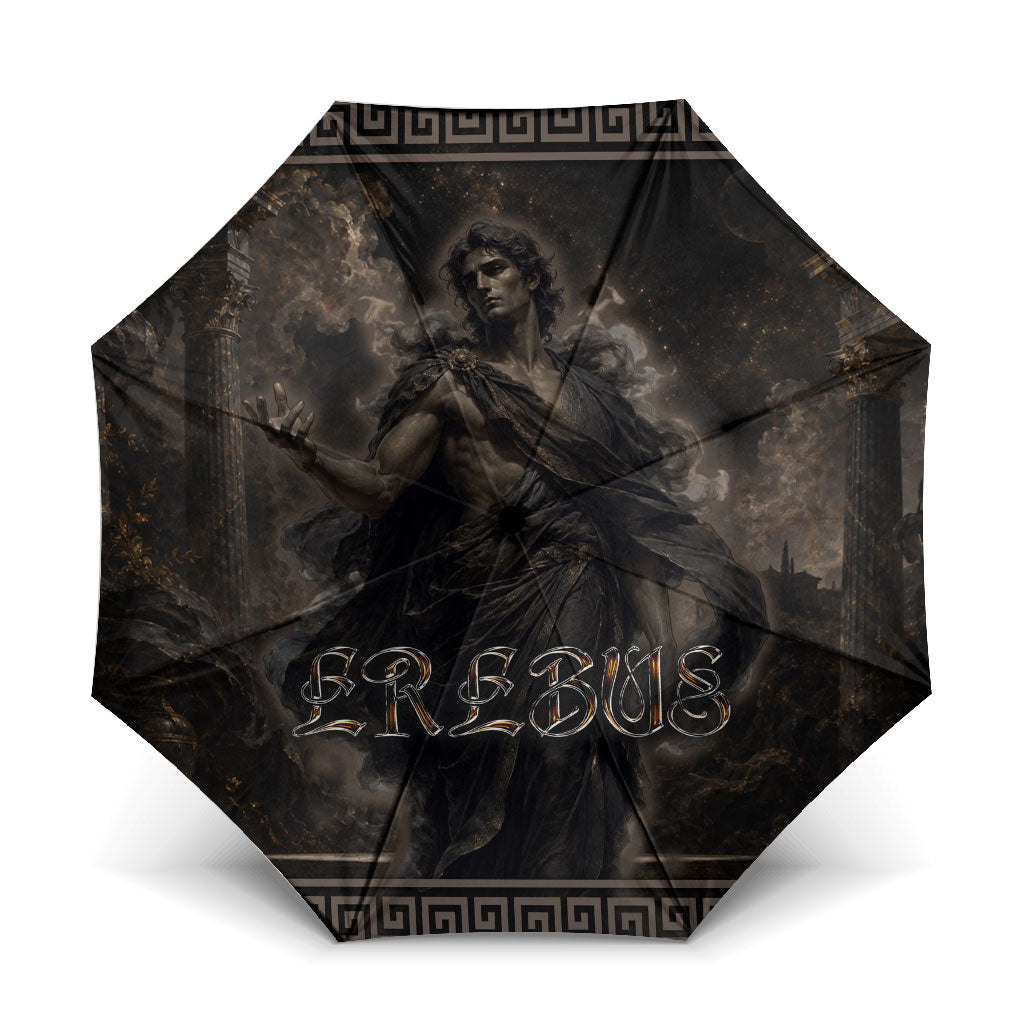 Greek Mythology Erebus Umbrella God Of Darkness Classical Art Greek Key Pattern