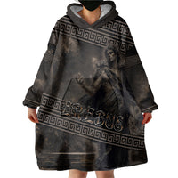 Greek Mythology Erebus Wearable Blanket Hoodie God Of Darkness Classical Art Greek Key Pattern