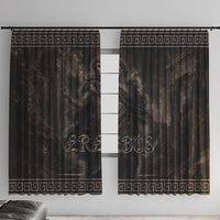 Greek Mythology Erebus Window Curtain God Of Darkness Classical Art Greek Key Pattern