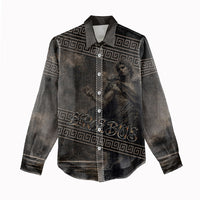 Greek Mythology Erebus Women Casual Shirt God Of Darkness Classical Art Greek Key Pattern