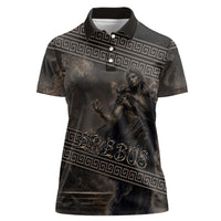Greek Mythology Erebus Women Polo Shirt God Of Darkness Classical Art Greek Key Pattern