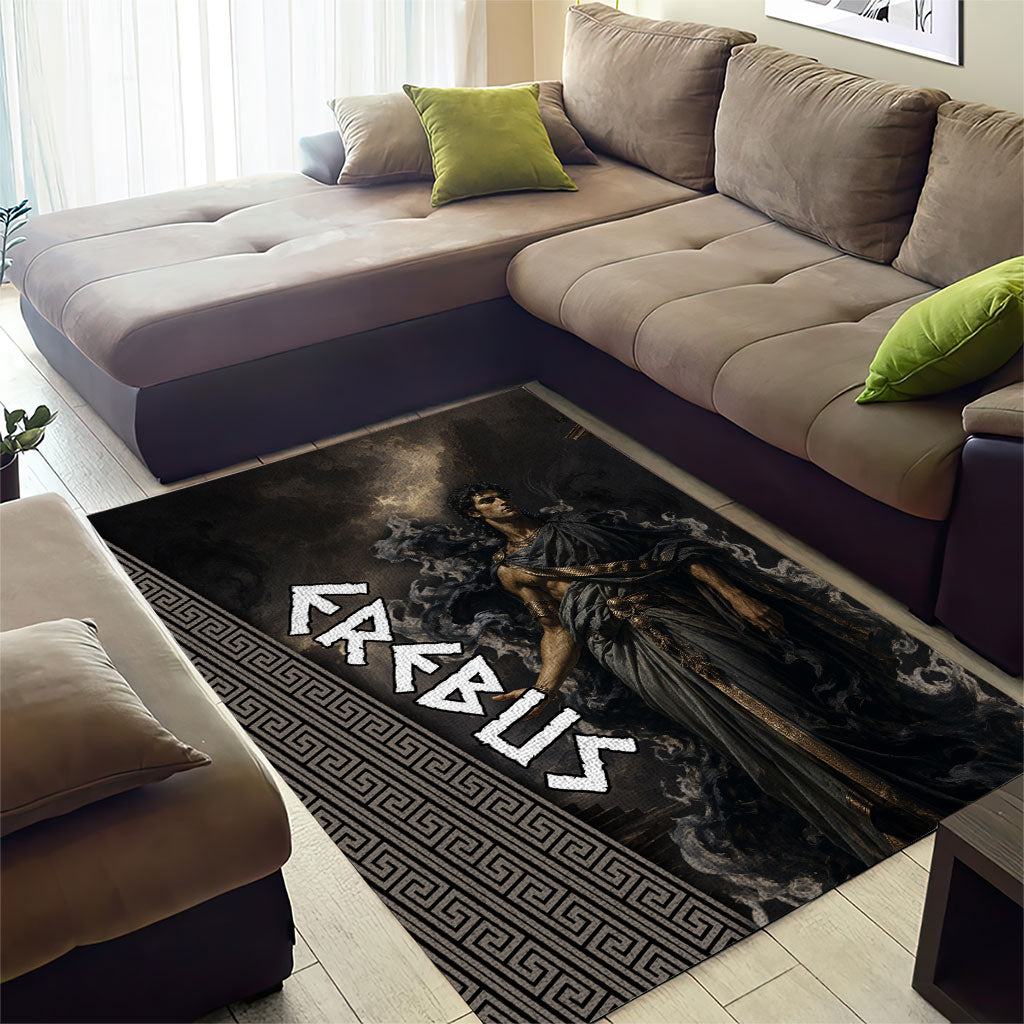 Erebus Greek Mythology Area Rug Ancient Greek God Of Darkness Fantasy Art