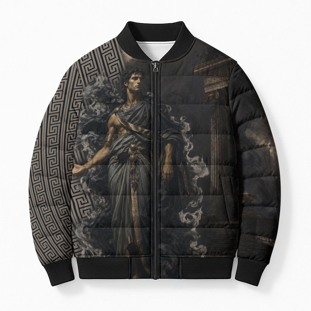 Erebus Greek Mythology Bomber Puffer Jacket Ancient Greek God Of Darkness Fantasy Art