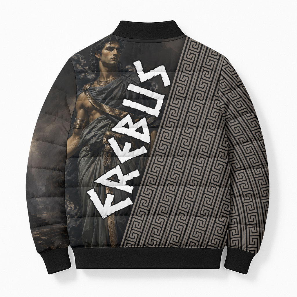 Erebus Greek Mythology Bomber Puffer Jacket Ancient Greek God Of Darkness Fantasy Art