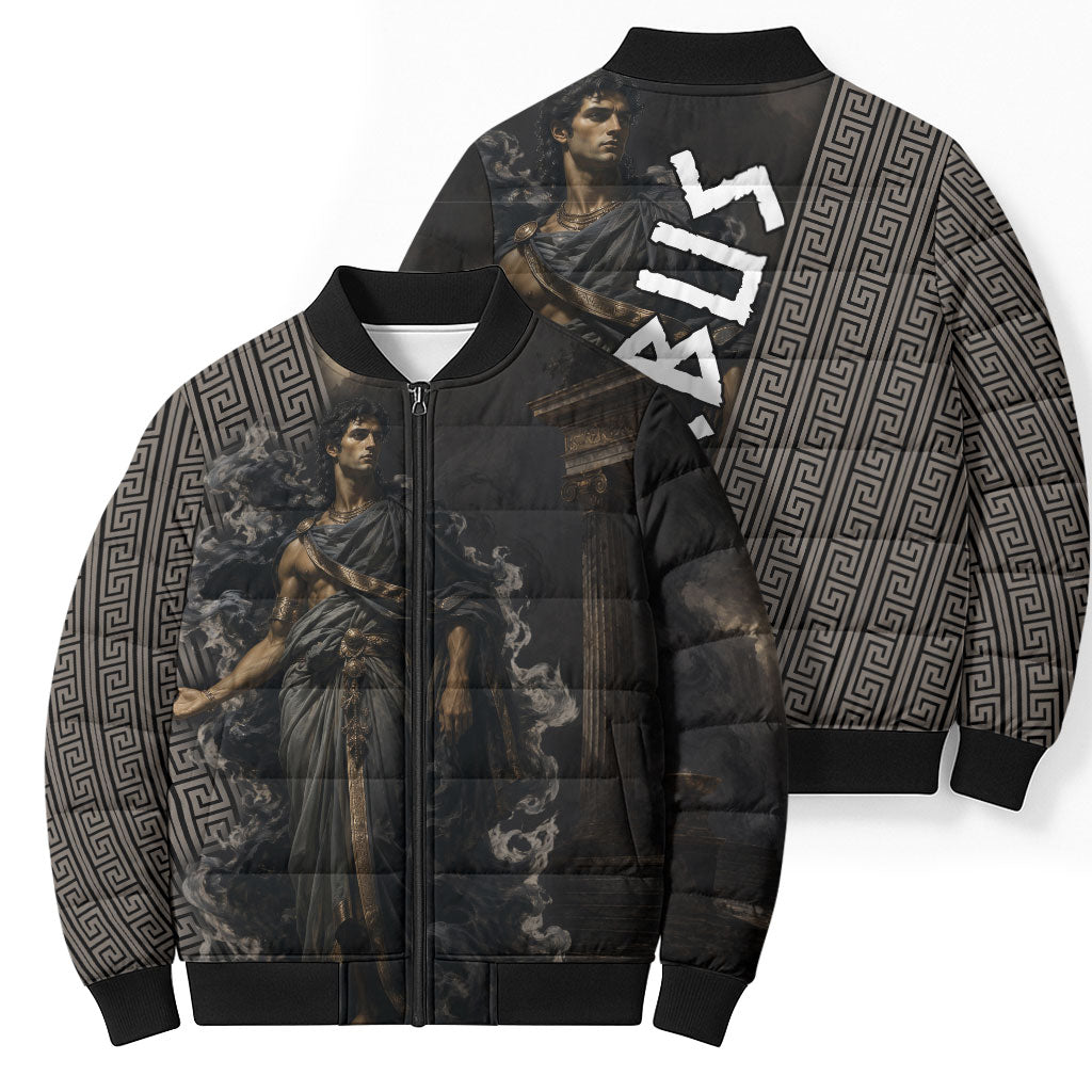 Erebus Greek Mythology Bomber Puffer Jacket Ancient Greek God Of Darkness Fantasy Art
