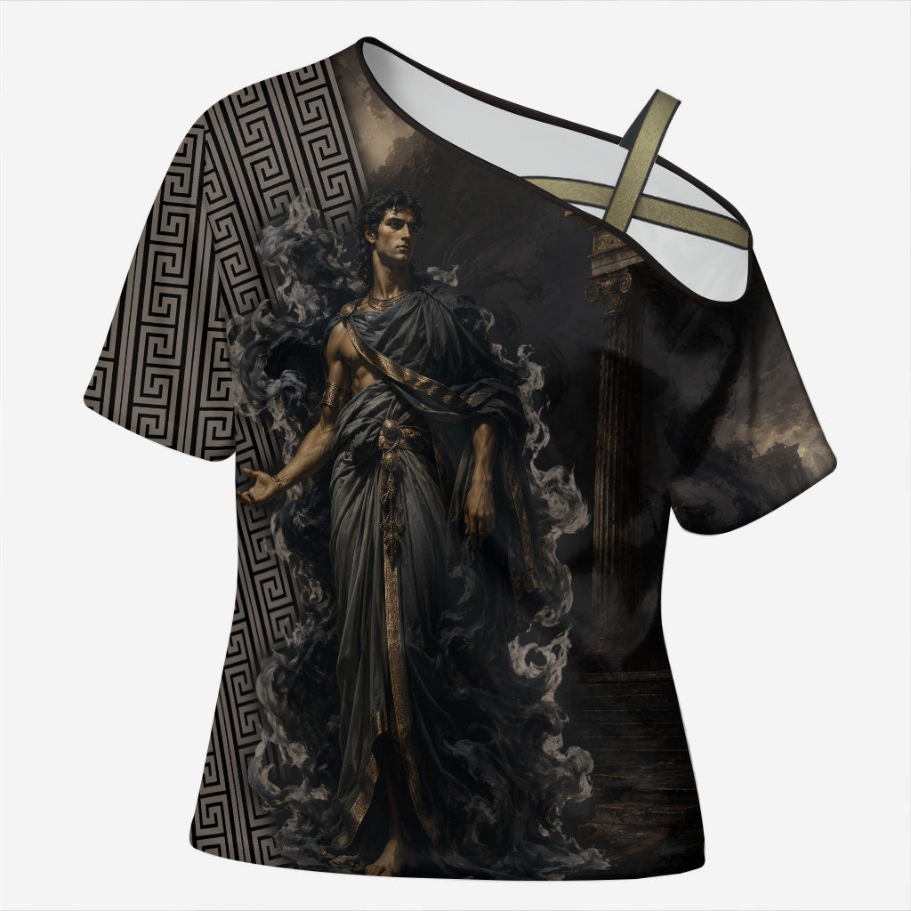 Erebus Greek Mythology Cross Shoulder Shirt Ancient Greek God Of Darkness Fantasy Art
