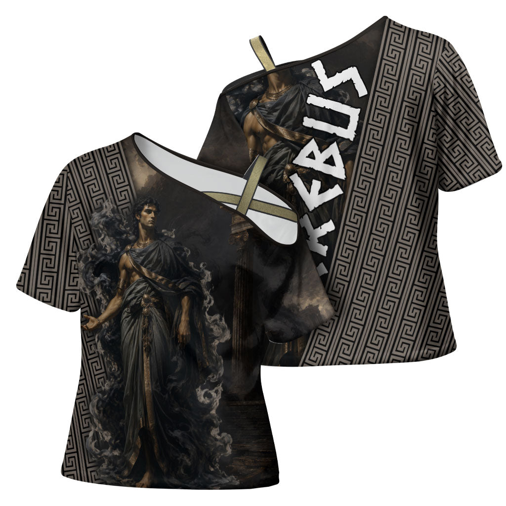 Erebus Greek Mythology Cross Shoulder Shirt Ancient Greek God Of Darkness Fantasy Art