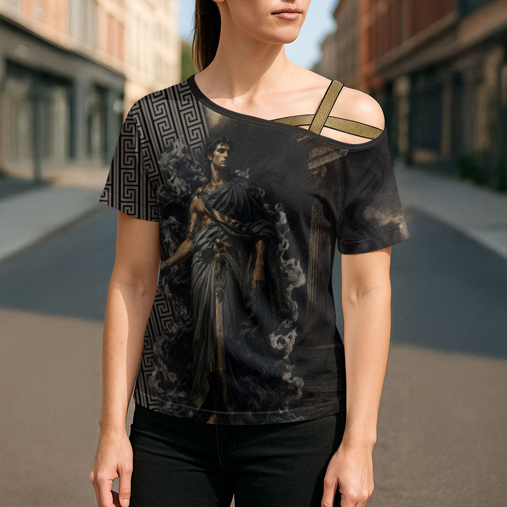 Erebus Greek Mythology Cross Shoulder Shirt Ancient Greek God Of Darkness Fantasy Art