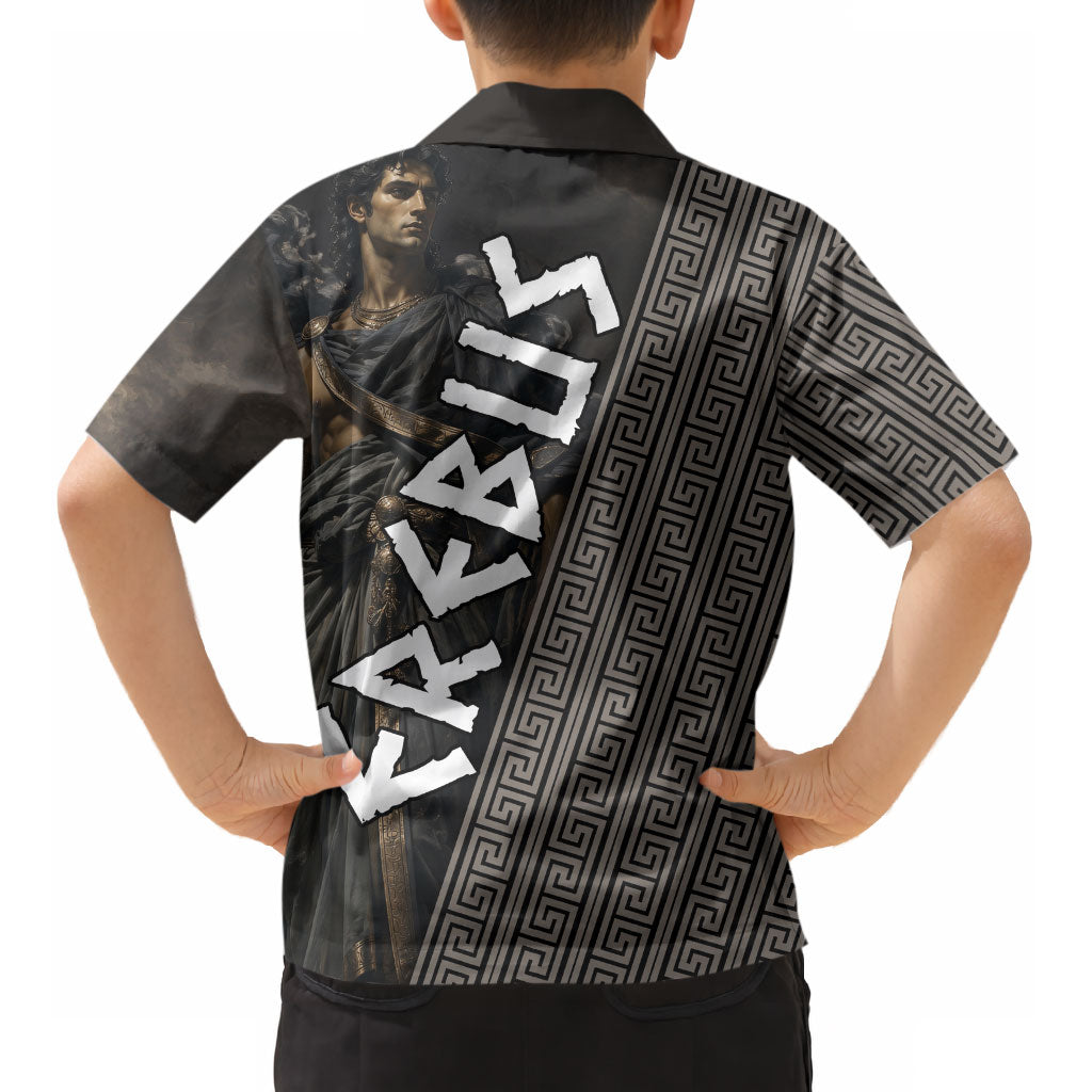 Erebus Greek Mythology Kid Hawaiian Shirt Ancient Greek God Of Darkness Fantasy Art