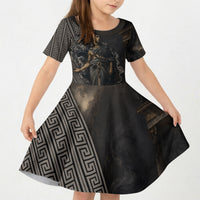 Erebus Greek Mythology Kid Short Sleeve Dress Ancient Greek God Of Darkness Fantasy Art