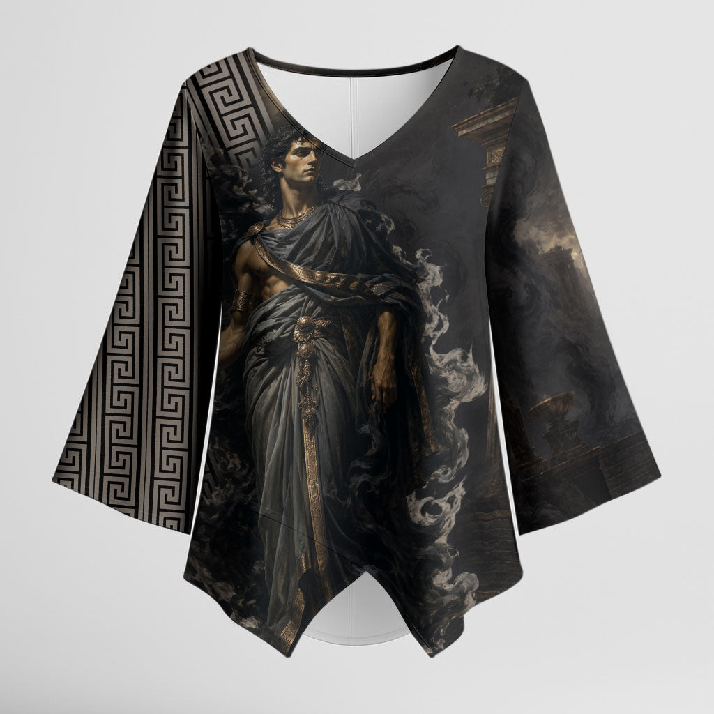 Erebus Greek Mythology Kimono Sleeve Blouse Ancient Greek God Of Darkness Fantasy Art