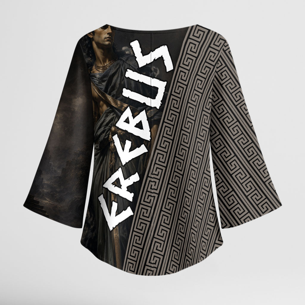 Erebus Greek Mythology Kimono Sleeve Blouse Ancient Greek God Of Darkness Fantasy Art