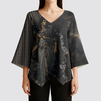 Erebus Greek Mythology Kimono Sleeve Blouse Ancient Greek God Of Darkness Fantasy Art
