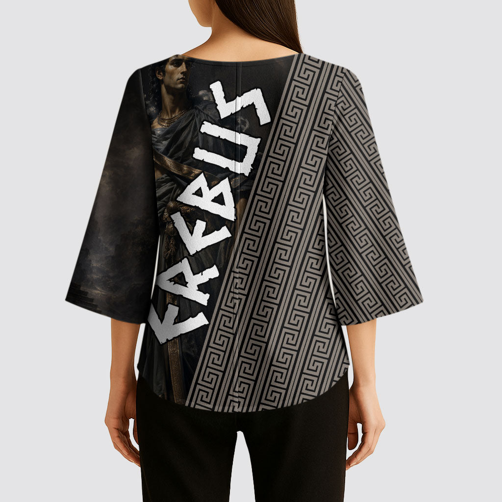 Erebus Greek Mythology Kimono Sleeve Blouse Ancient Greek God Of Darkness Fantasy Art
