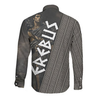 Erebus Greek Mythology Long Sleeve Button Shirt Ancient Greek God Of Darkness Fantasy Art
