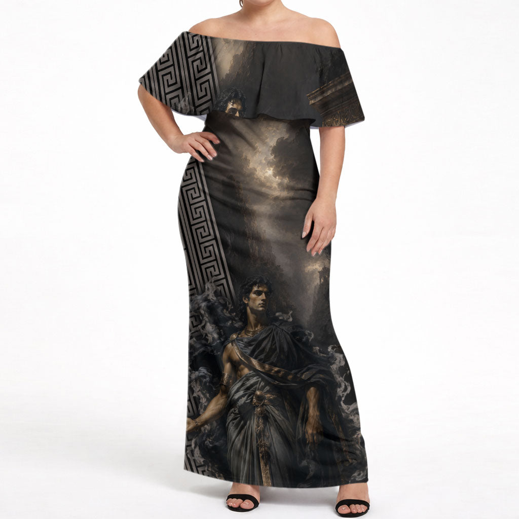 Erebus Greek Mythology Off Shoulder Maxi Dress Ancient Greek God Of Darkness Fantasy Art
