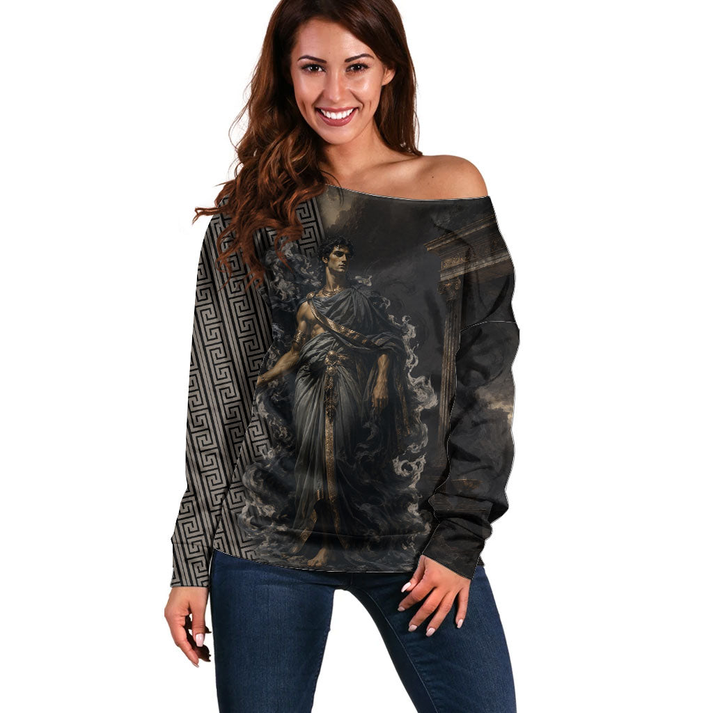 Erebus Greek Mythology Off Shoulder Sweater Ancient Greek God Of Darkness Fantasy Art