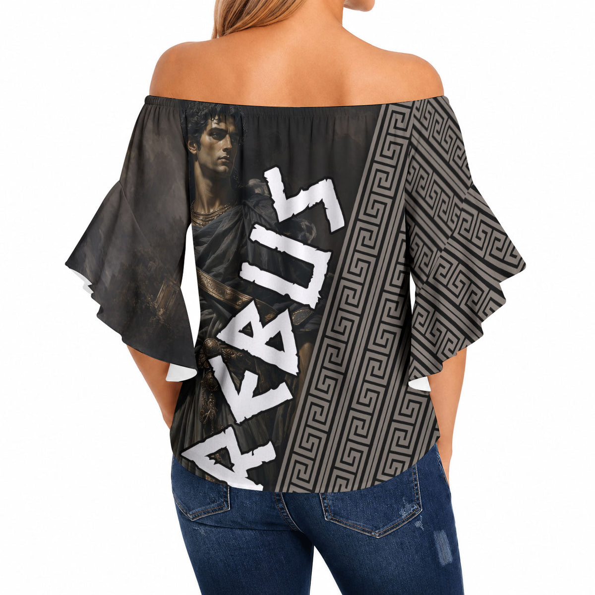 Erebus Greek Mythology Off Shoulder Wrap Waist Top Ancient Greek God Of Darkness Fantasy Art
