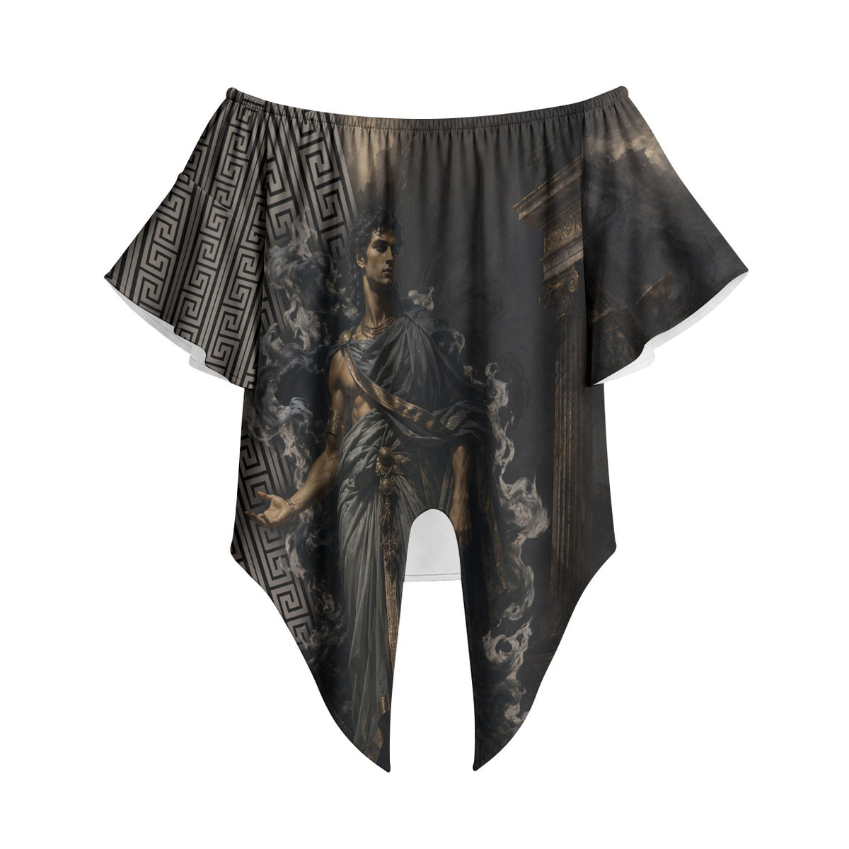 Erebus Greek Mythology Off Shoulder Wrap Waist Top Ancient Greek God Of Darkness Fantasy Art