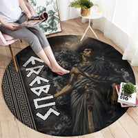 Erebus Greek Mythology Round Carpet Ancient Greek God Of Darkness Fantasy Art