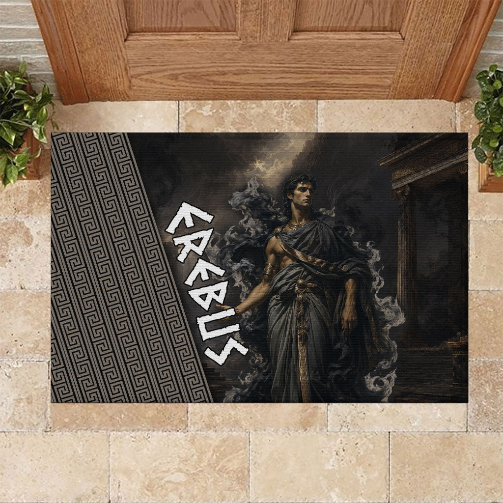 Erebus Greek Mythology Rubber Doormat Ancient Greek God Of Darkness Fantasy Art