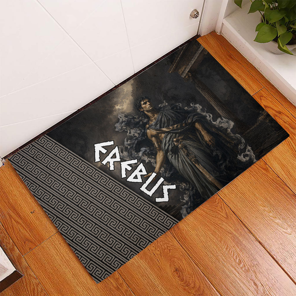 Erebus Greek Mythology Rubber Doormat Ancient Greek God Of Darkness Fantasy Art
