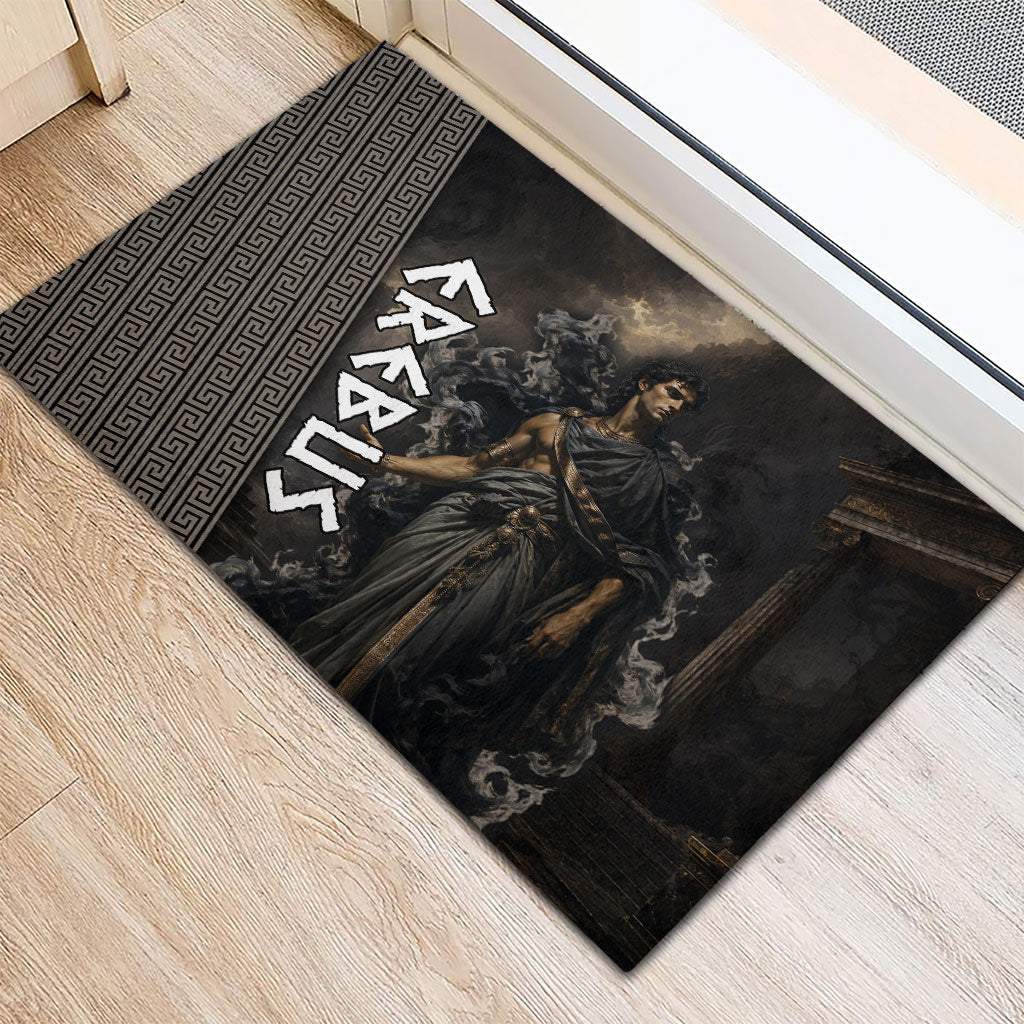 Erebus Greek Mythology Rubber Doormat Ancient Greek God Of Darkness Fantasy Art