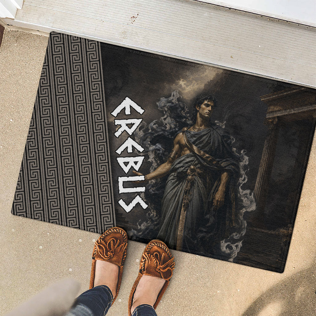 Erebus Greek Mythology Rubber Doormat Ancient Greek God Of Darkness Fantasy Art