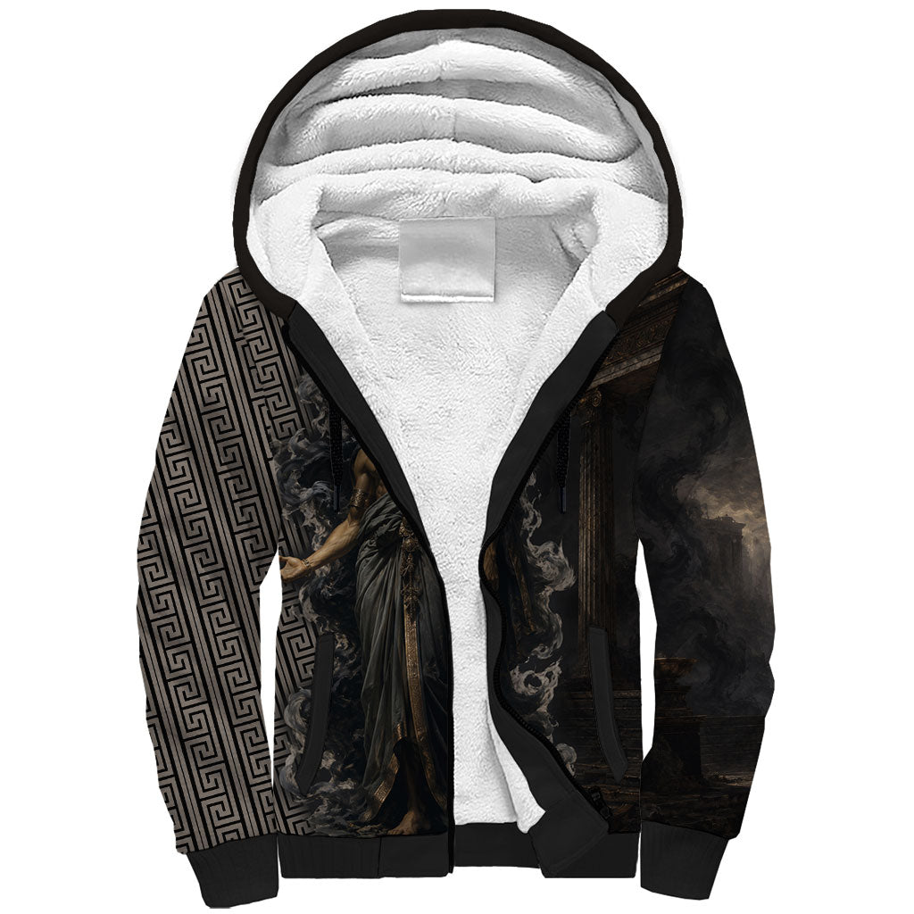 Erebus Greek Mythology Sherpa Hoodie Ancient Greek God Of Darkness Fantasy Art
