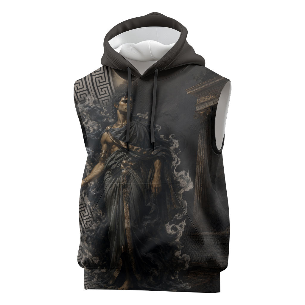 Erebus Greek Mythology Sleeveless Hoodie Ancient Greek God Of Darkness Fantasy Art