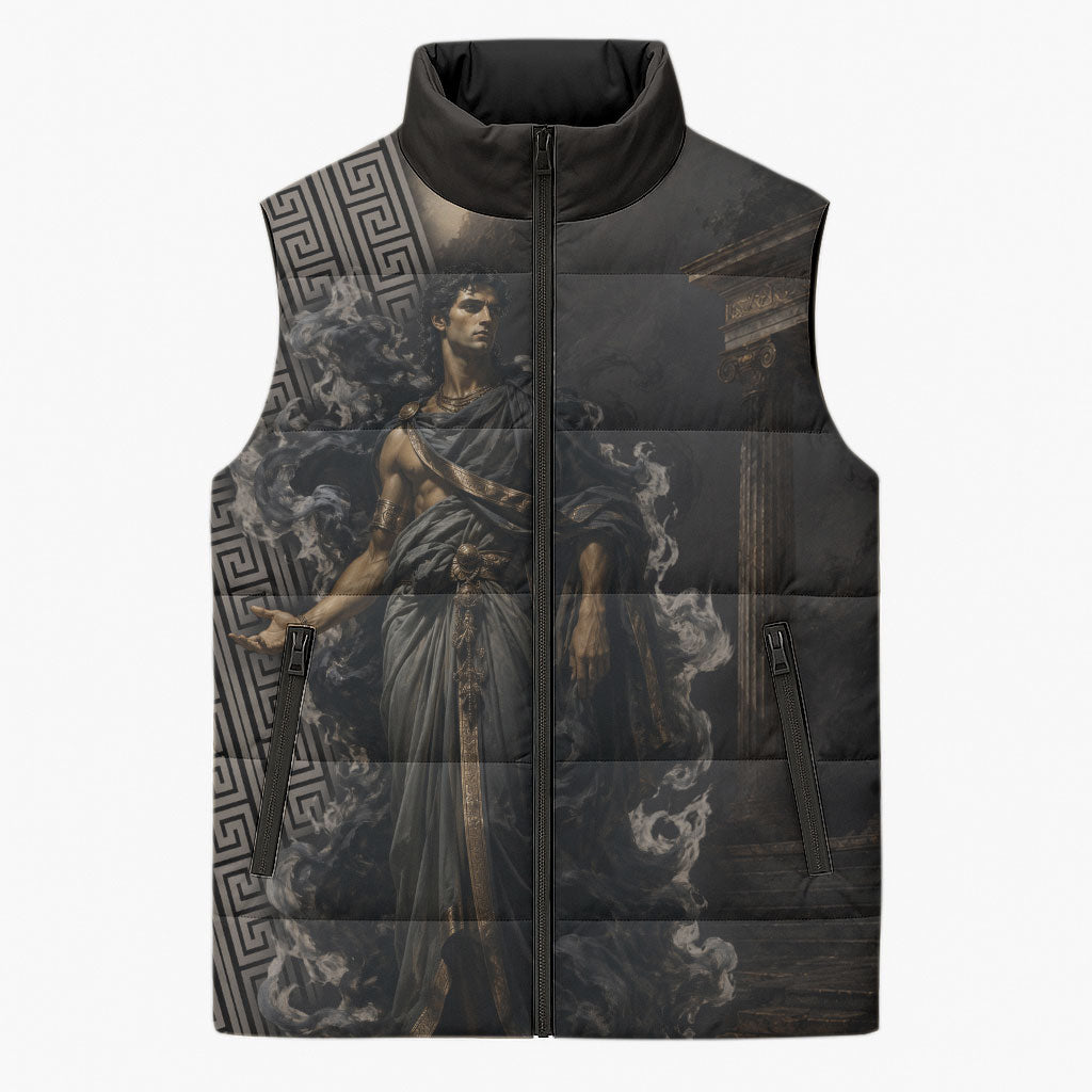 Erebus Greek Mythology Sleeveless Puffer Jacket Ancient Greek God Of Darkness Fantasy Art